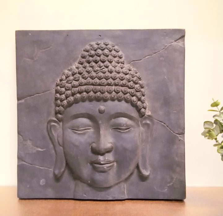 Boeddha hoofd wandplaat tuindecoratie kopen bij RataPlan webshop!