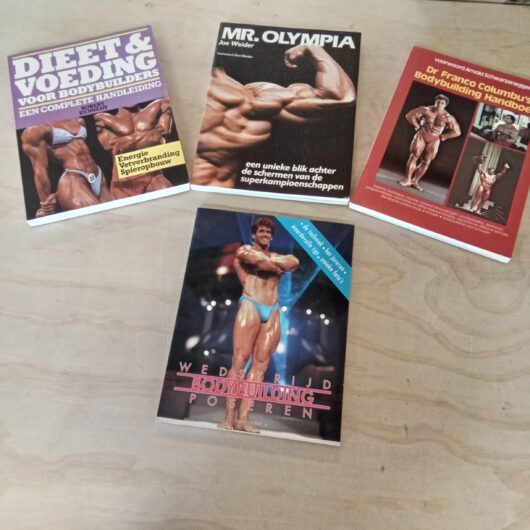 4 stuks bodybuild boeken Arnold Schwarzenegger kopen bij RataPlan webshop!