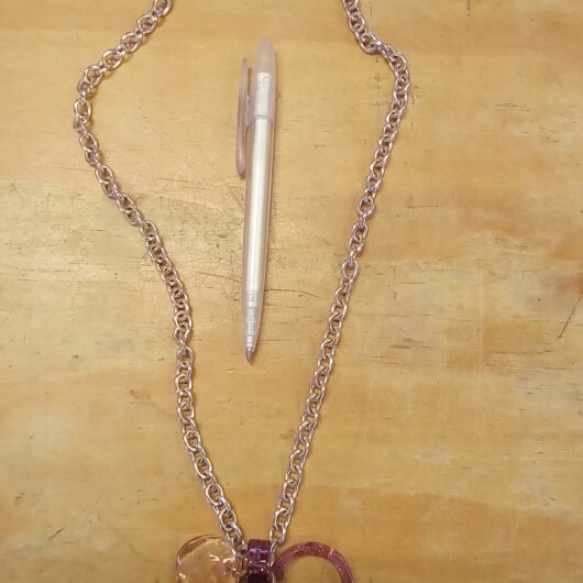 Ketting zilverkleurig/paars/transparant kopen bij RataPlan webshop!