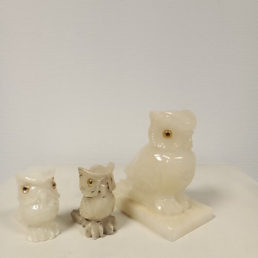 3 uilen van onyx/ albast kopen bij RataPlan webshop!