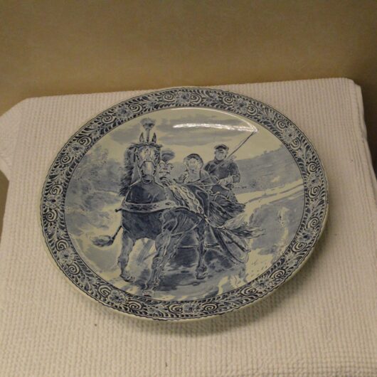 Vintage Boch Delfts Blsuw  Paard en wagen kopen bij RataPlan webshop!