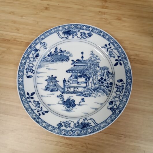 Antiek Chinees blauw-wit bord