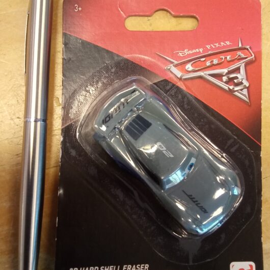 Disney Pixar Cars auto 3D hard shell eraser grijs kopen bij RataPlan webshop!