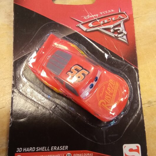 Disney Pixar Cars auto 3D hard shell eraser rood kopen bij RataPlan webshop!